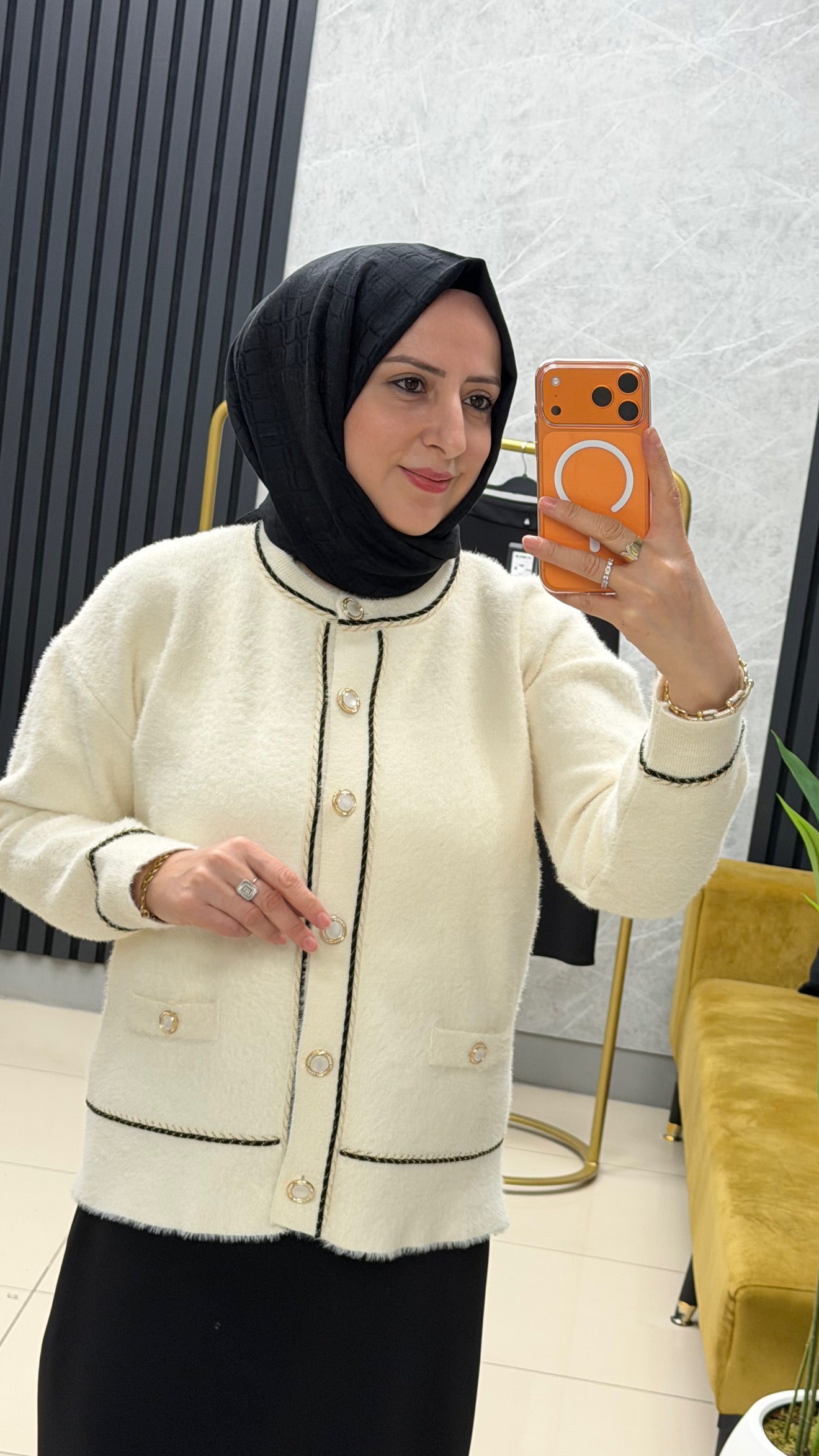 Angora etek üstü çeket kazak 251439