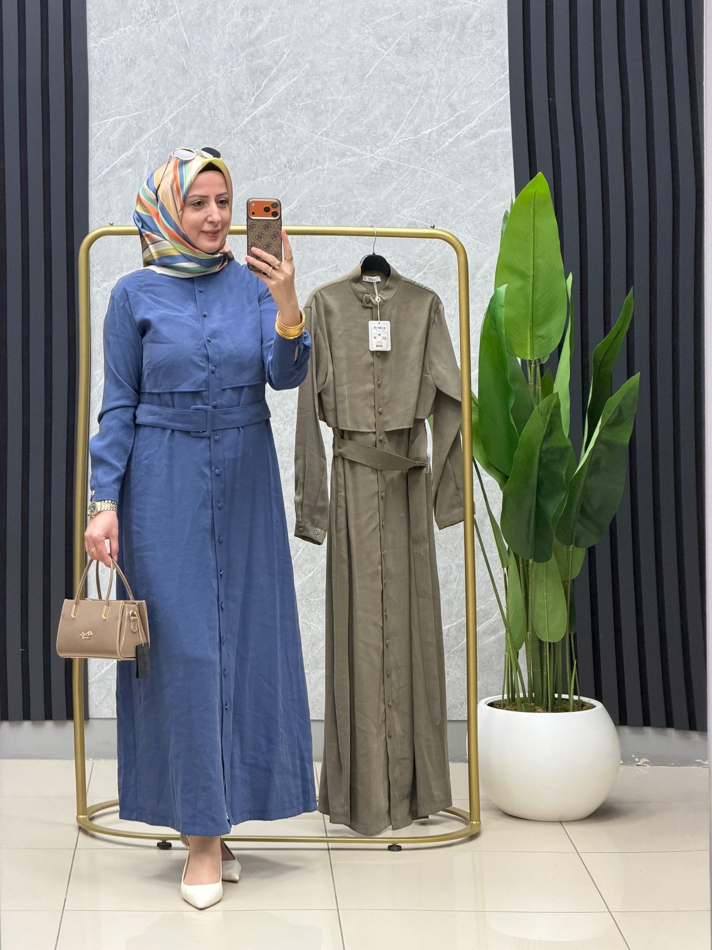 Armine Trend cepken detaylı kemerli elbise kod: 26YT909