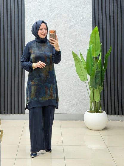 Ayşe Akay pantolonlu takım 1011