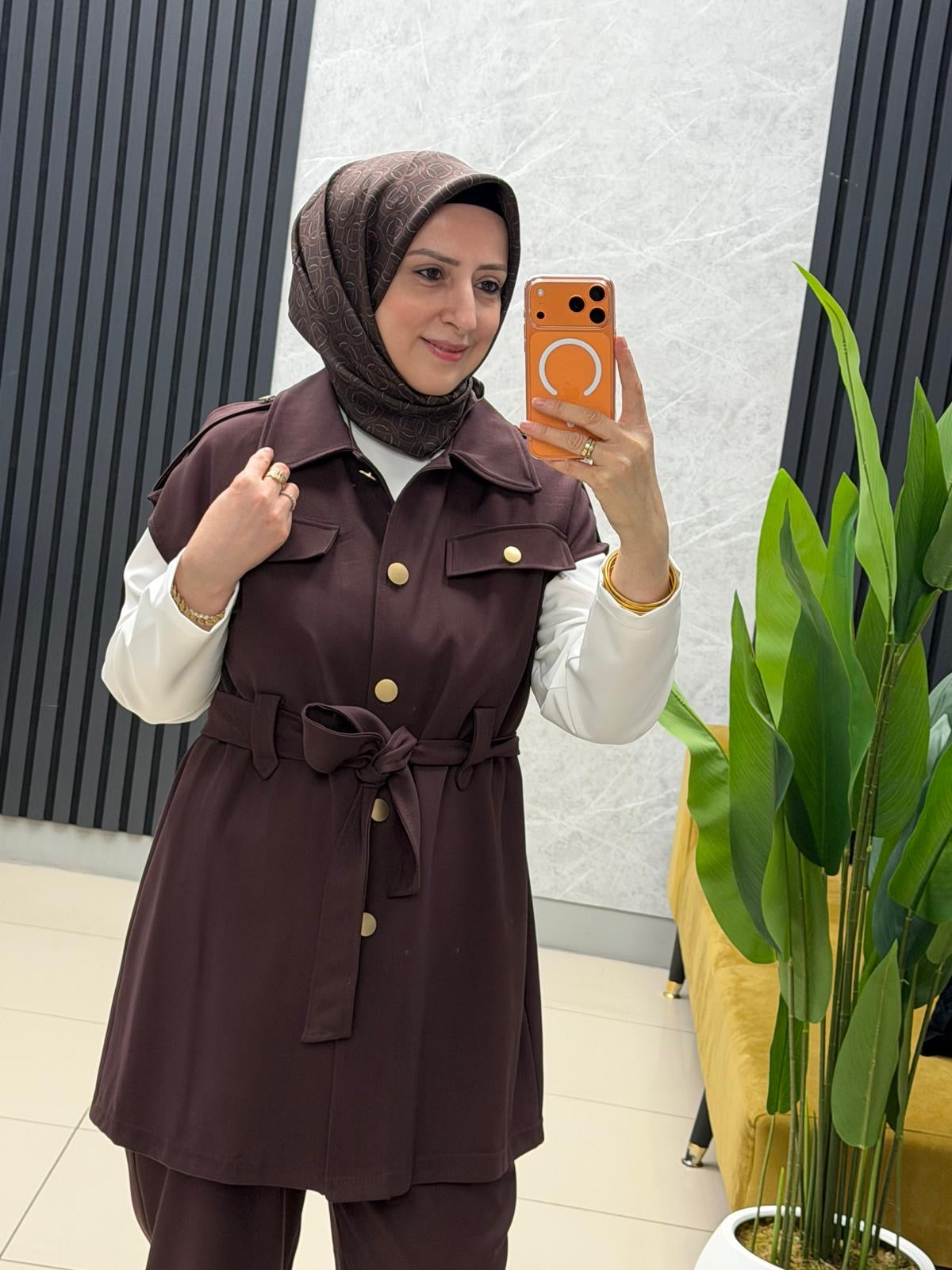 Kado Yelekli takım düğmeli Kuşaklı  257119