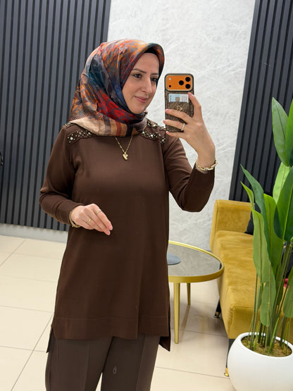 Soguk iplik merserize tunik plt32