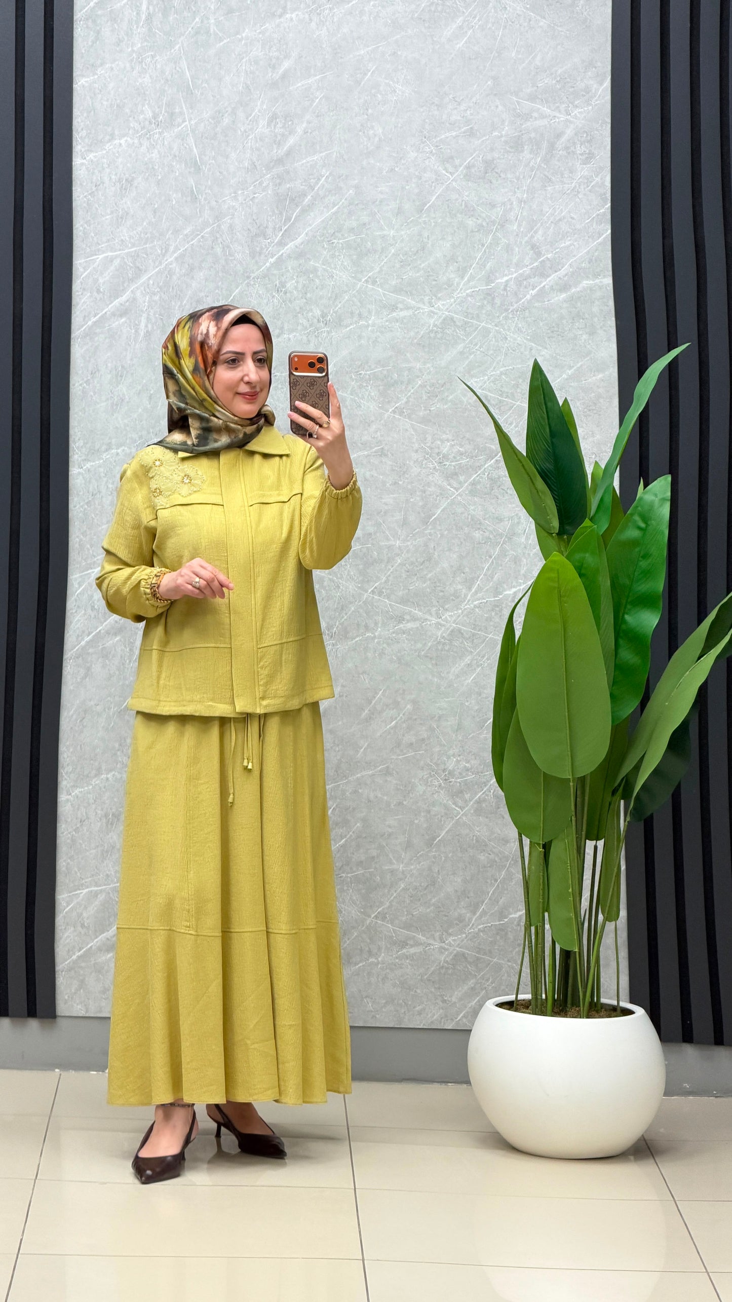 Armine Trend Gofre Kumaş Çiçek Detay Takım / Ürün Kodu : 26YT695