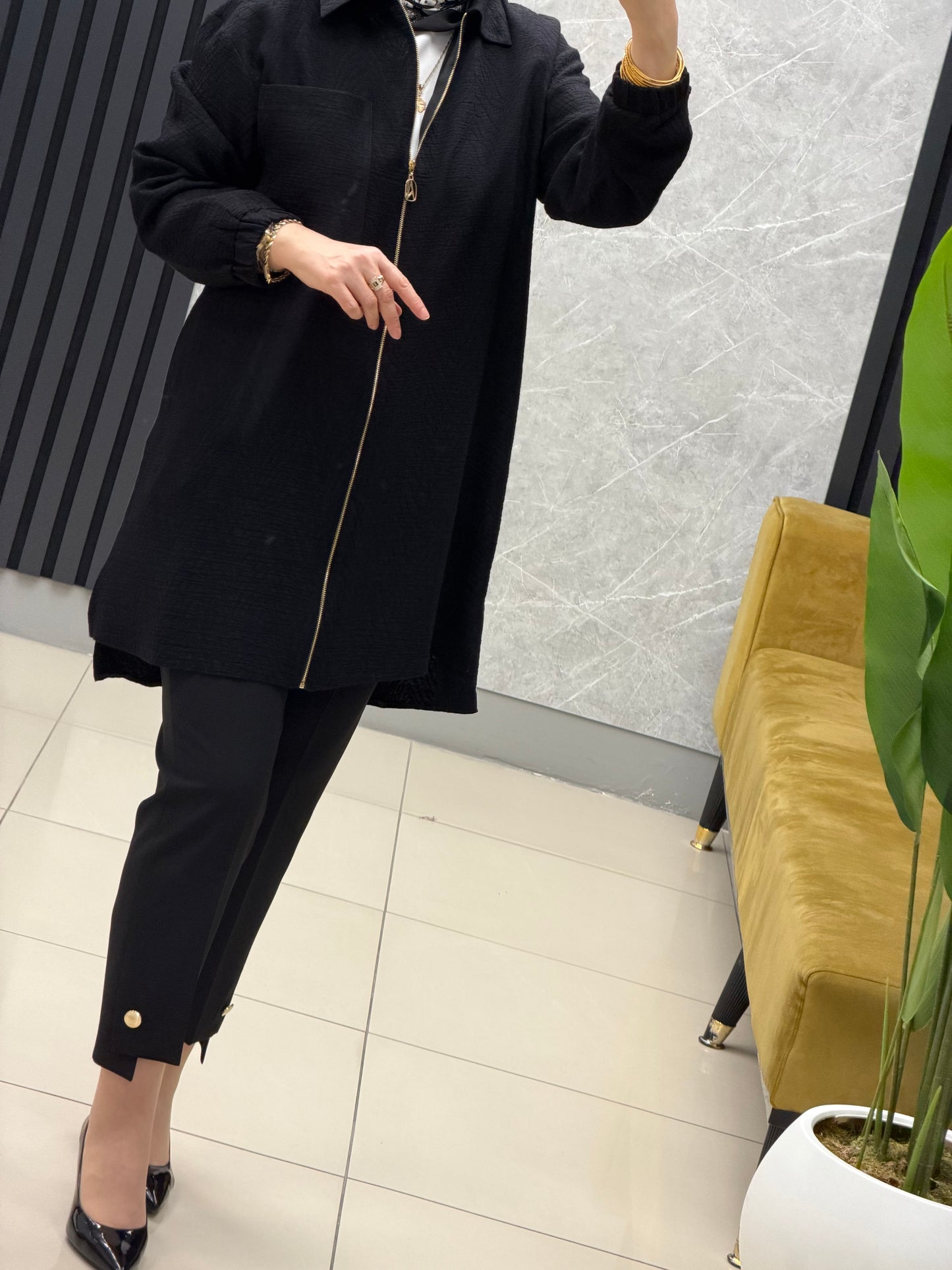 Armine trend fermuarlı cepli kabartmalı tunik
Kod: 26yt460