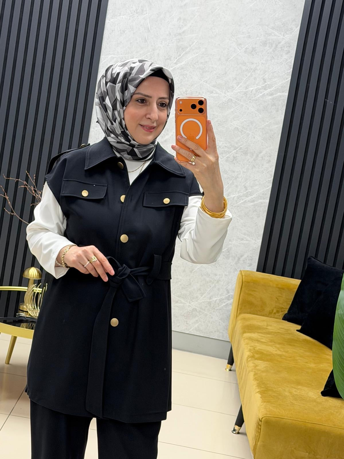 Kado Yelekli takım düğmeli Kuşaklı  257119