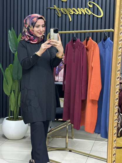 Armine trend fermuar detay triko tunik 25 ytd4111