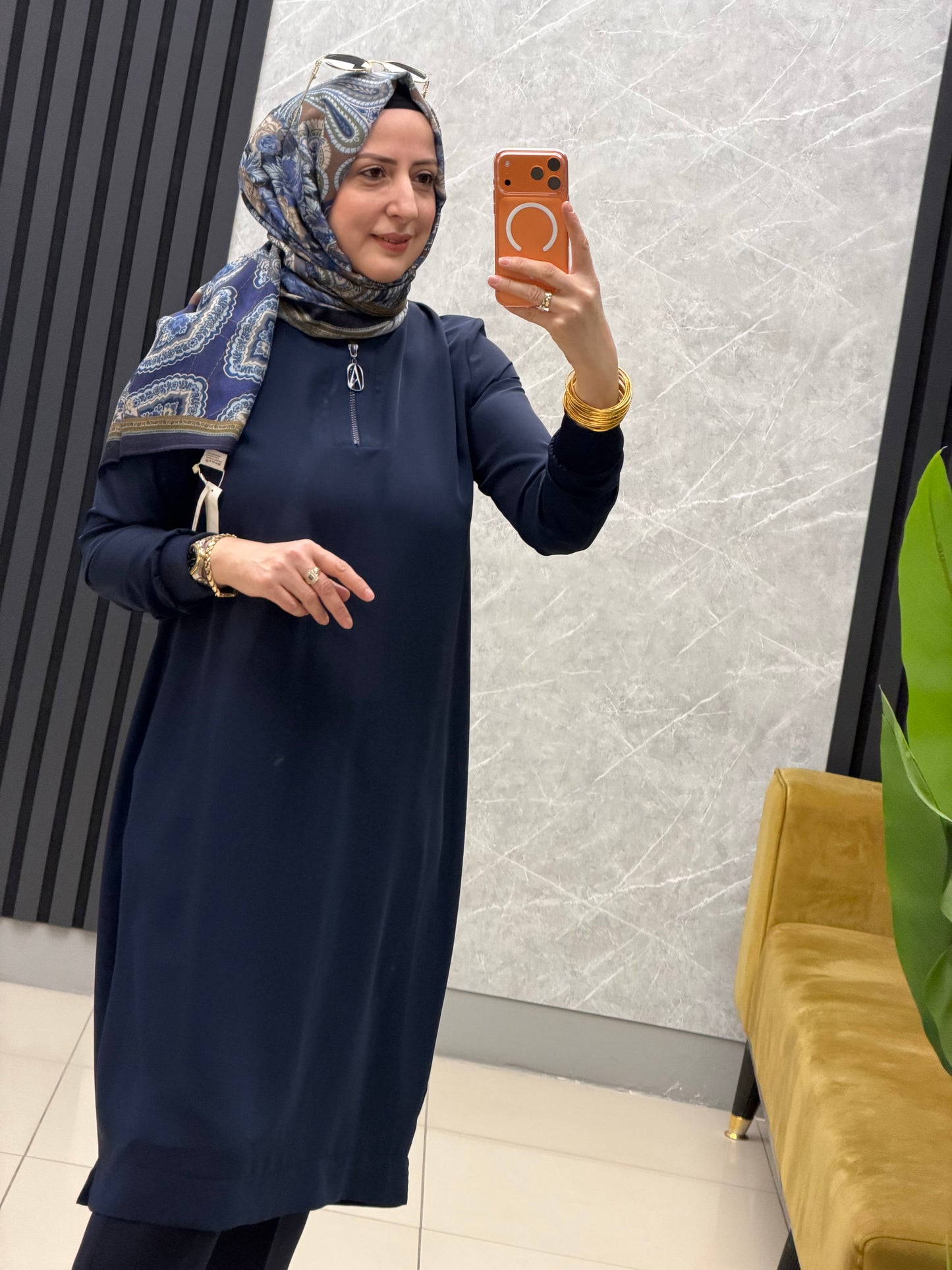 Armine trend ipek krep fermuarlı tunik kod:26YT445