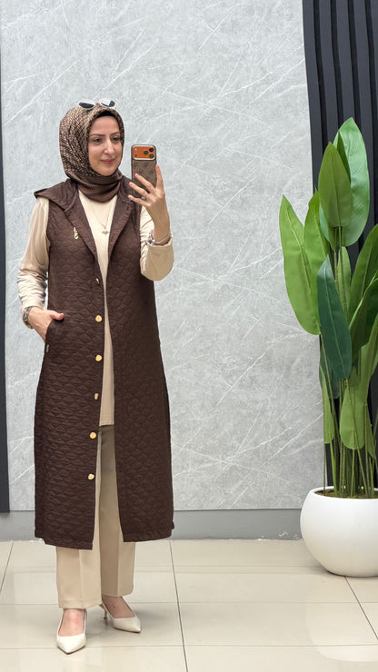 Ayşe Akay Kapitone Yelek / Ürün Kodu: 3001