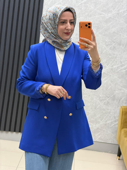 Noshe gold düğmeli astarlı blazer Kod:1979