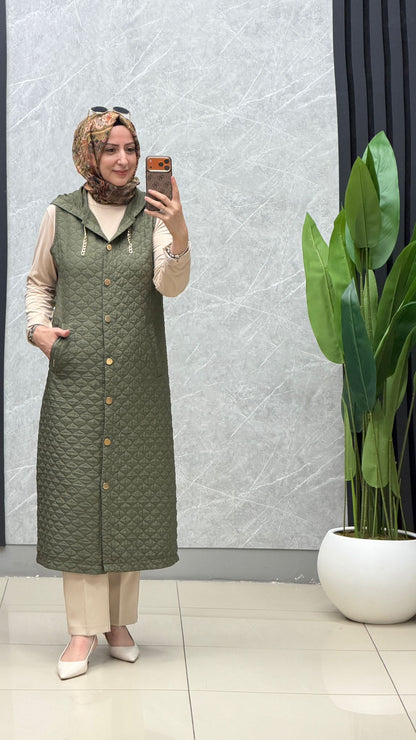 Ayşe Akay Kapitone Yelek / Ürün Kodu: 3001
