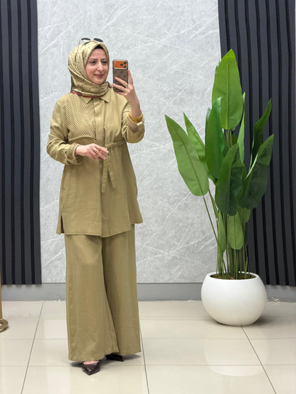 Armine Trend tensel kumaş pantolonlu takım kod: 26YT6133
