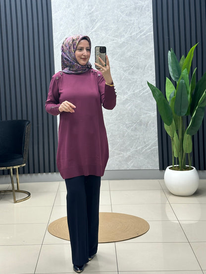 Soğuk iplik merserize tunik