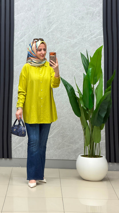 Kado Oversize Rahat Kalıp Gömlek kod:262244