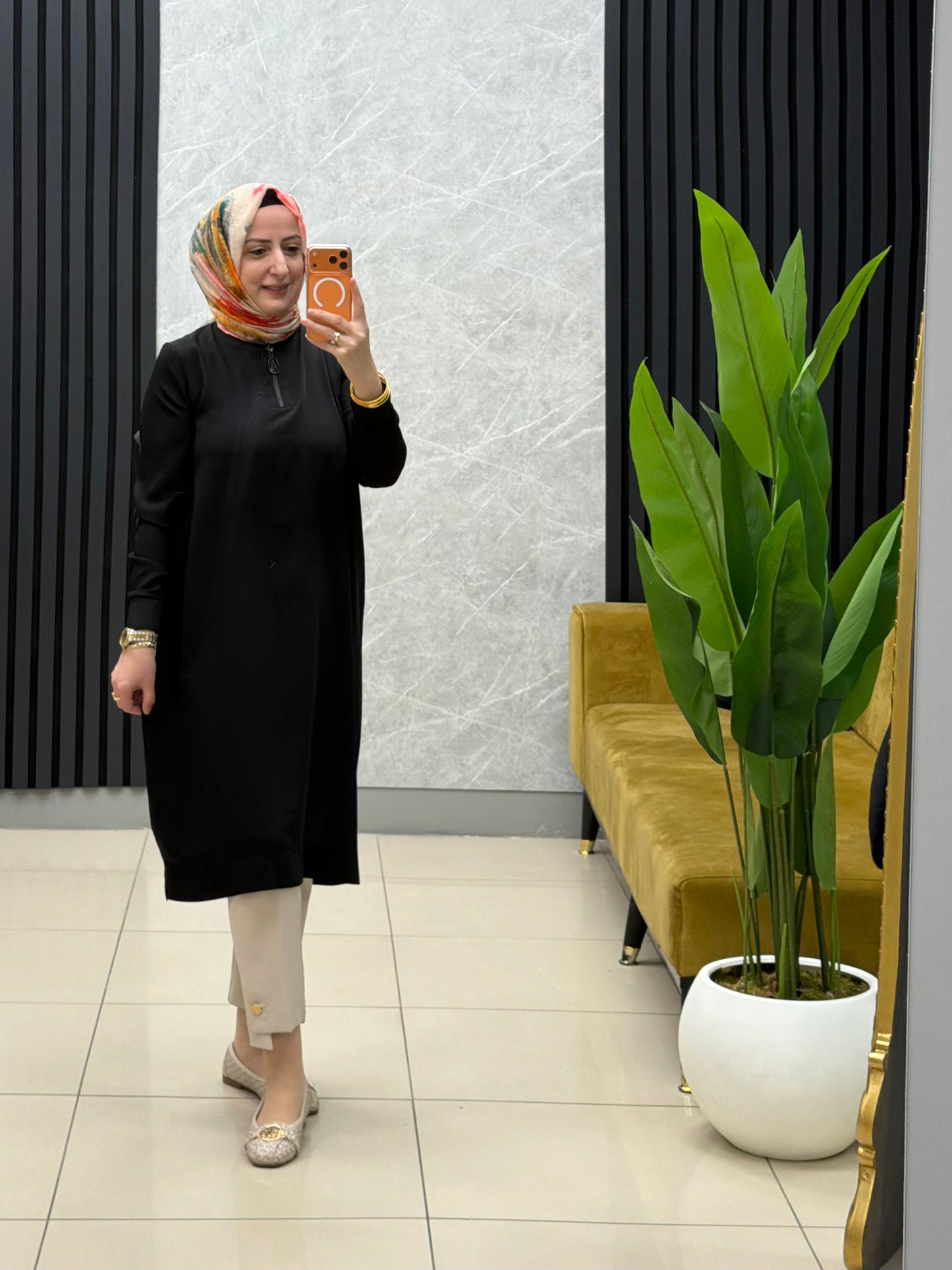 Armine trend ipek krep fermuarlı tunik kod:26YT445