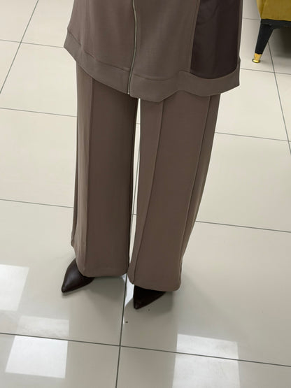 Armine trend yaka saten göğüs işlemeli Oysho takım