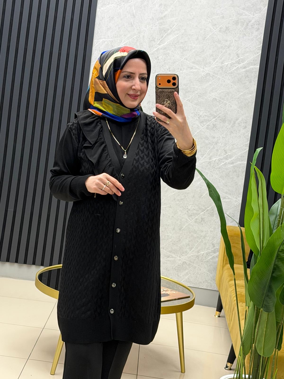 Tuğra Fırfırlı V yaka düğmeli spor ceket PLC12