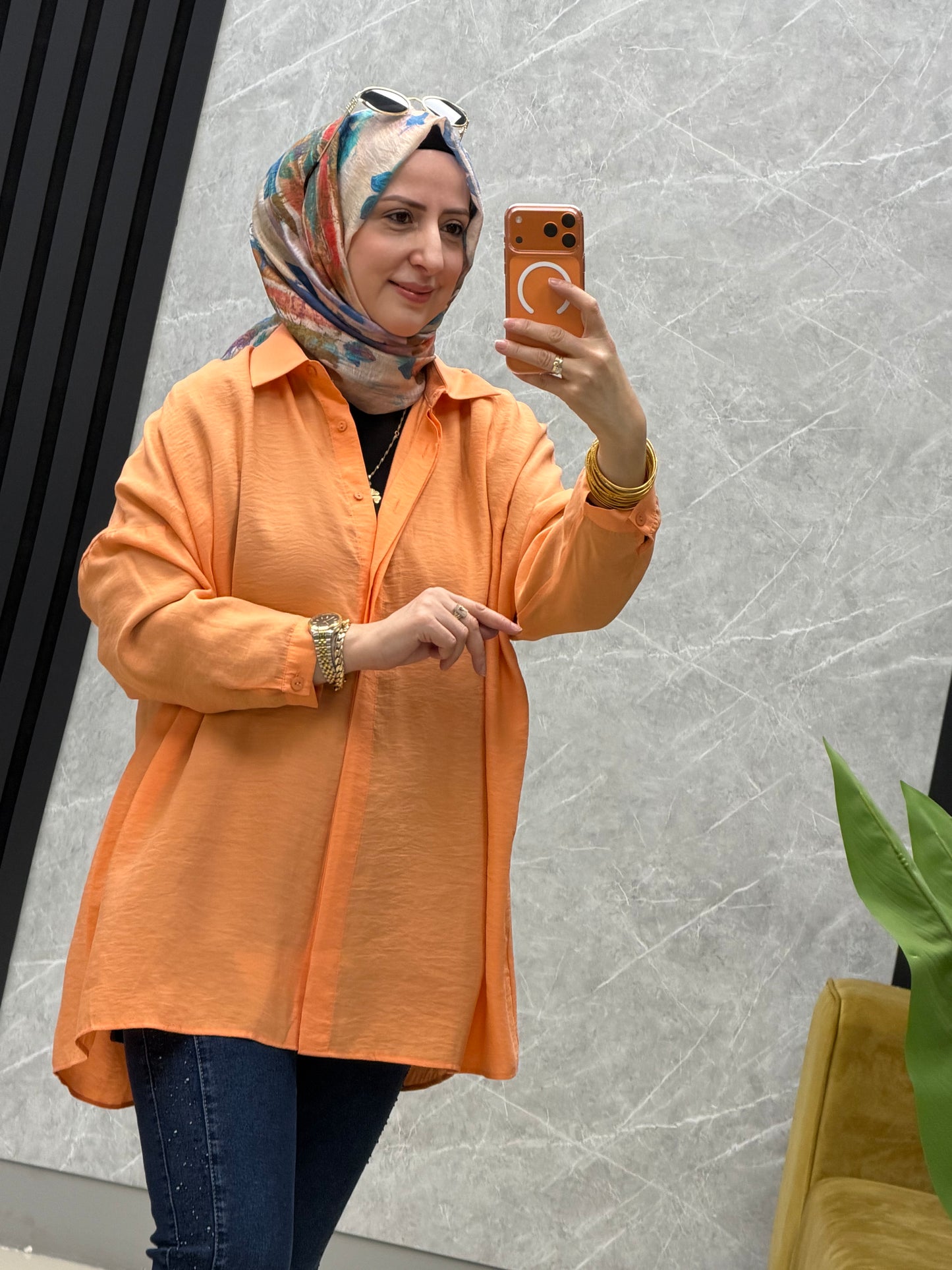 NUSS Akdeniz gömlek oversize standart beden 26k3001