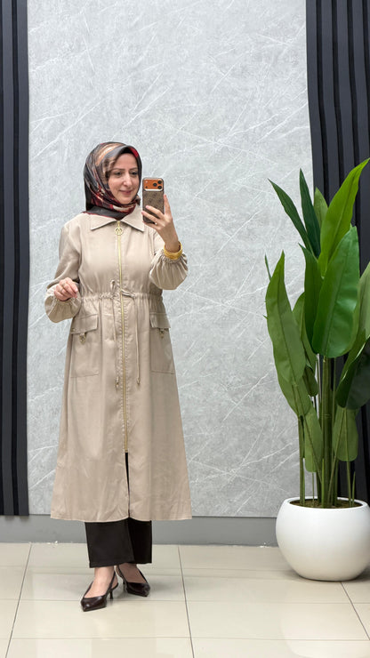 Ayşe Akay Venüs tensel kupra kumaş fermuarlı kap kod:5104