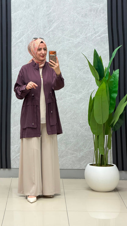 Armine Trend Önü Fermuarlı Bomber Giy-Çık / Ürün Kodu : 26YTD553