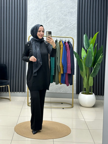 Soğuk iplik merserize tunik