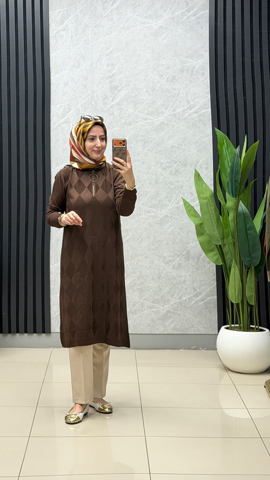 Armine Trend Baklava Desenli Triko / Ürün Kodu : 25KTD4112