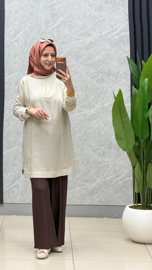Armine Trend gofre kumaş tunik kod:26YT466