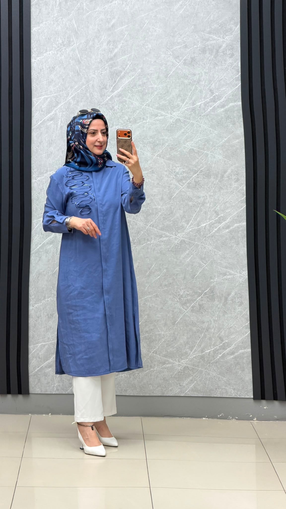 Armine Trend İşleme Detay Uzun Boy Tunik / Ürün Boy : 26YT417