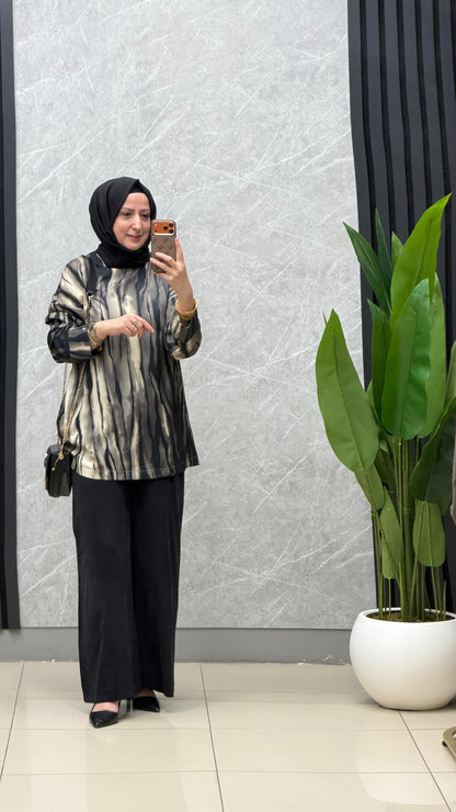 Armine Trend pantolonlu zebra takım kod: 26YT627