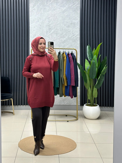 Soğuk iplik merserize tunik