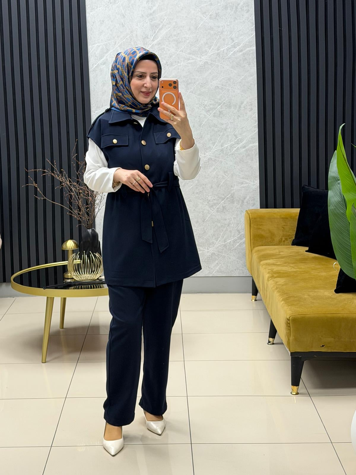 Kado Yelekli takım düğmeli Kuşaklı  257119