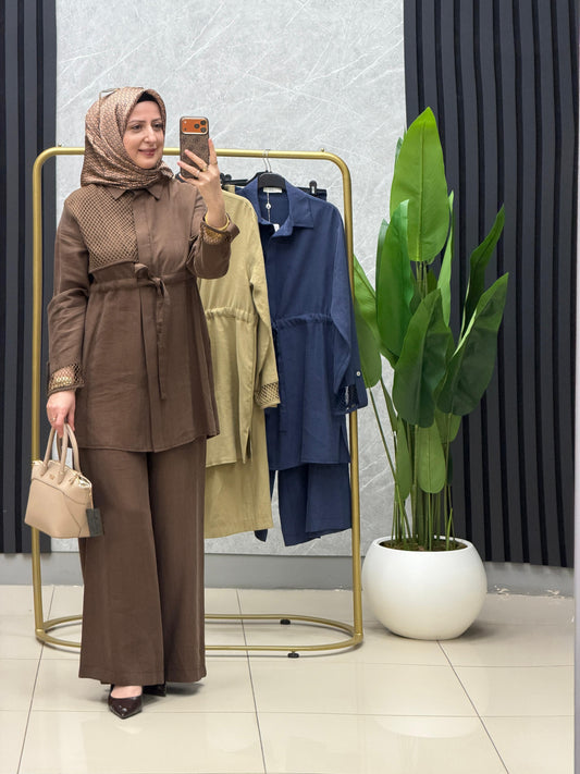 Armine Trend tensel kumaş pantolonlu takım kod: 26YT6133