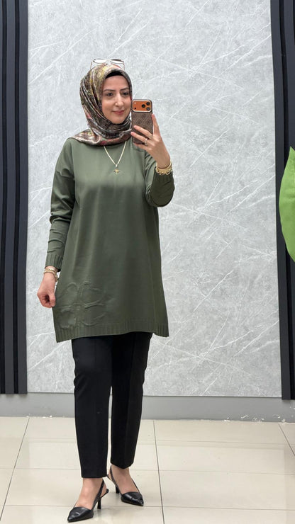 Tuğra Soğuk İplik Merserize Tunik / Ürün Kodu: 180