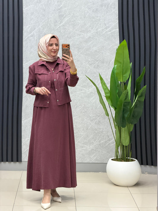 Armine Trend mini ceketli içli dışlı elbise  kod: 26YT622