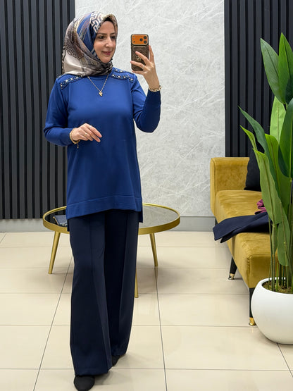 Soguk iplik merserize tunik plt32