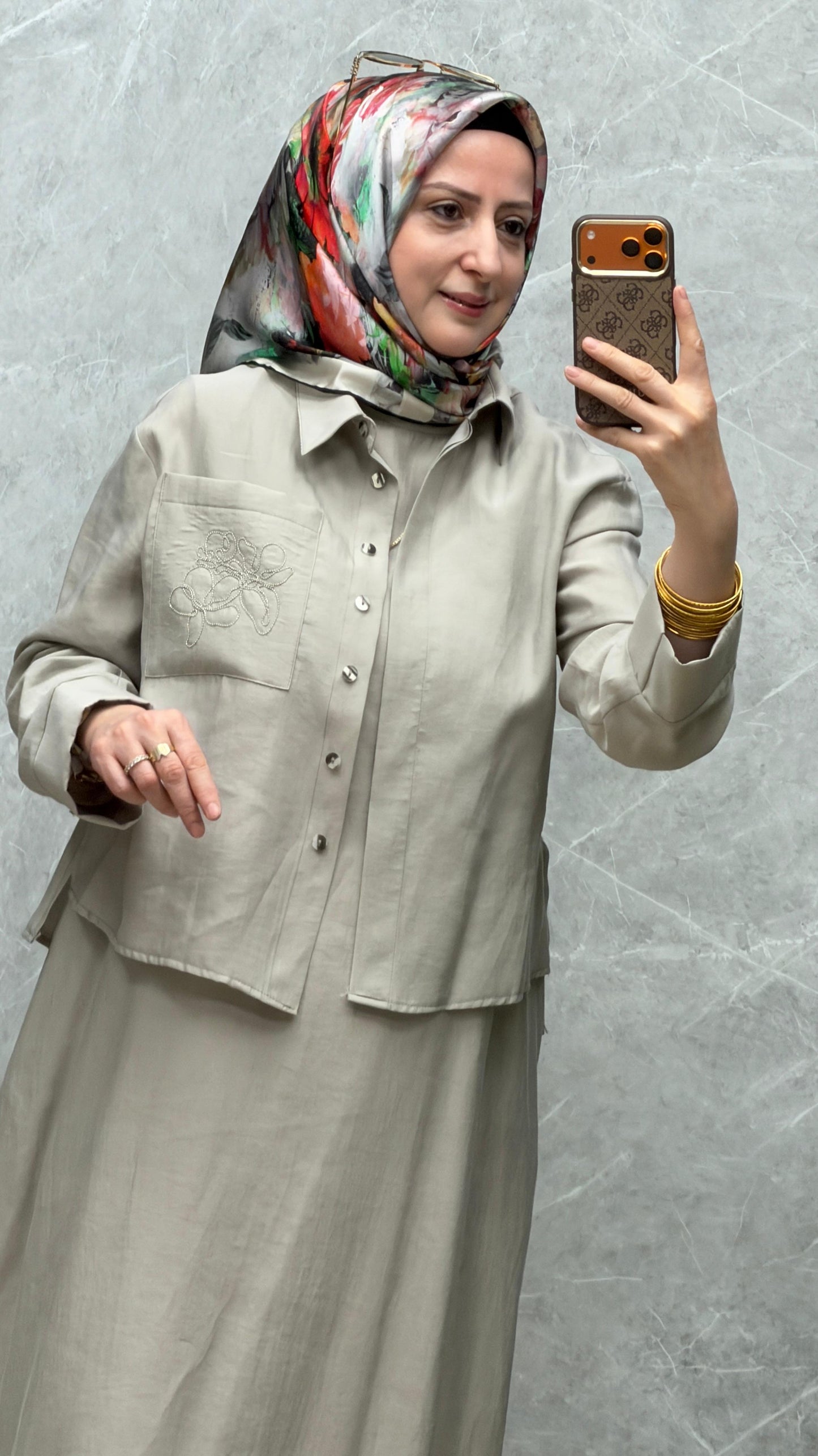Armine Trend cep işlemeli 2’li elbise 26YT908