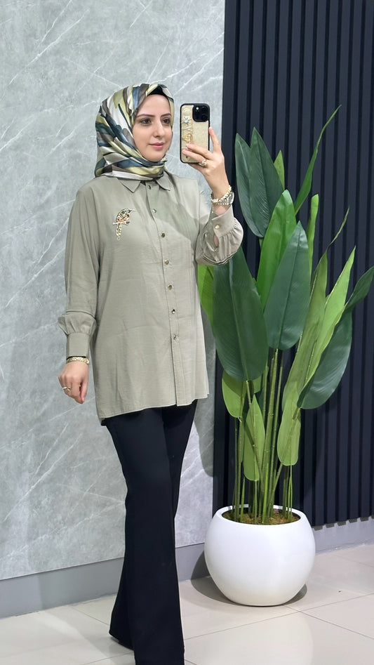 İpek kupra tunik