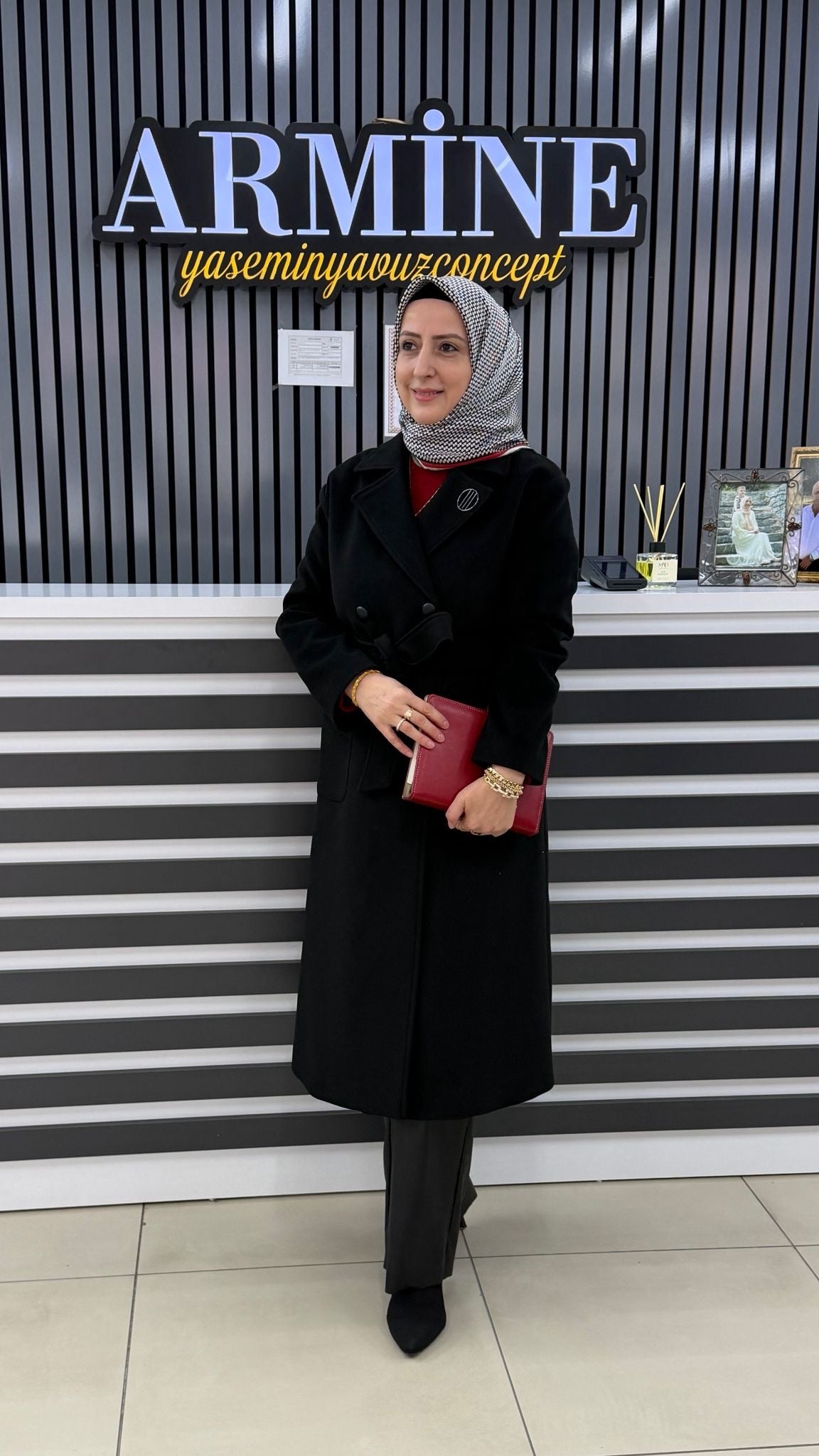 Armine Trend Kuşaklı Kaşe Manto 25KT737