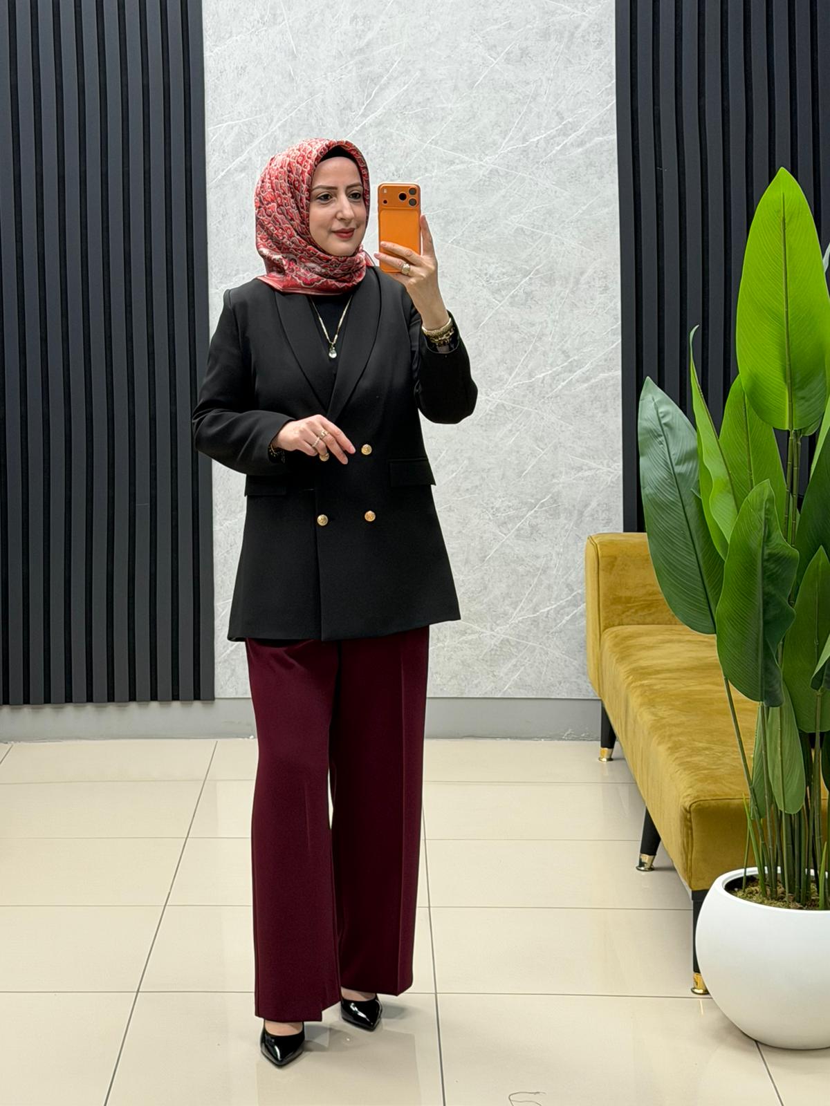 Noshe gold düğmeli astarlı blazer Kod:1979