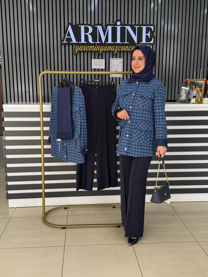 ARMİNE TREND KOLEKSİYONUMUZA AİT TÜVİT TUNIK/CEKET 25KT404
