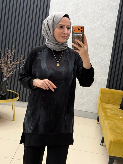 Bulue Angel 417 ipek kupra modal kumaş takım