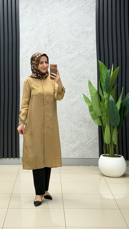 Armine Trend Kol ve Cep File Detaylı Tunik  ⚡️ Ürün Kodu: 26YT458