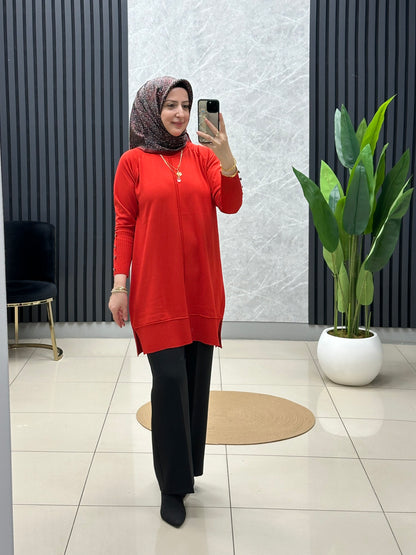 Soğuk iplik merserize tunik