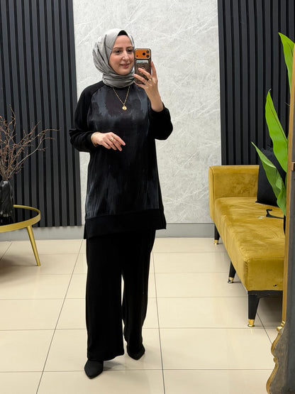 Bulue Angel 417 ipek kupra modal kumaş takım