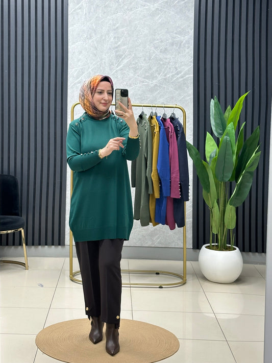 Soğuk iplik merserize tunik