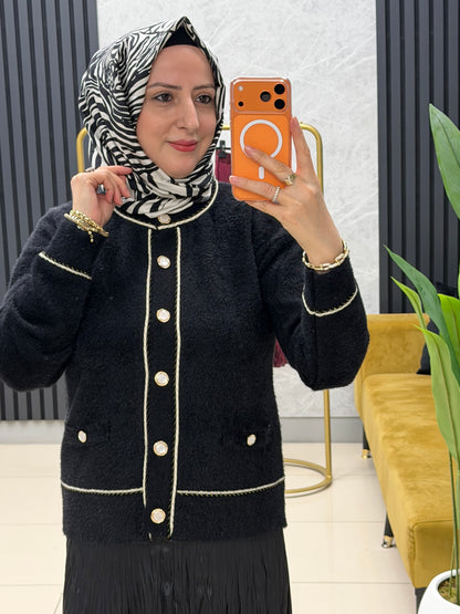 Angora etek üstü çeket kazak 251439