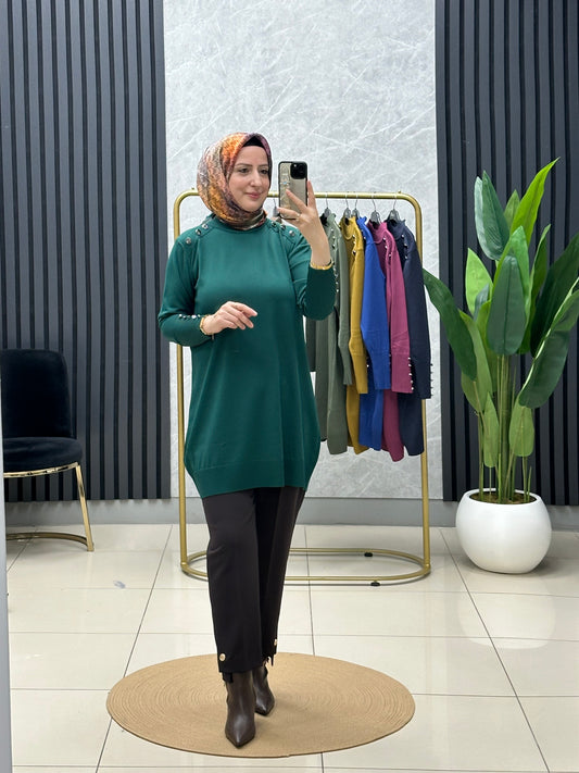 Soğuk iplik merserize tunik