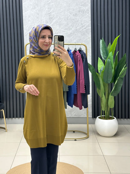 Soğuk iplik merserize tunik