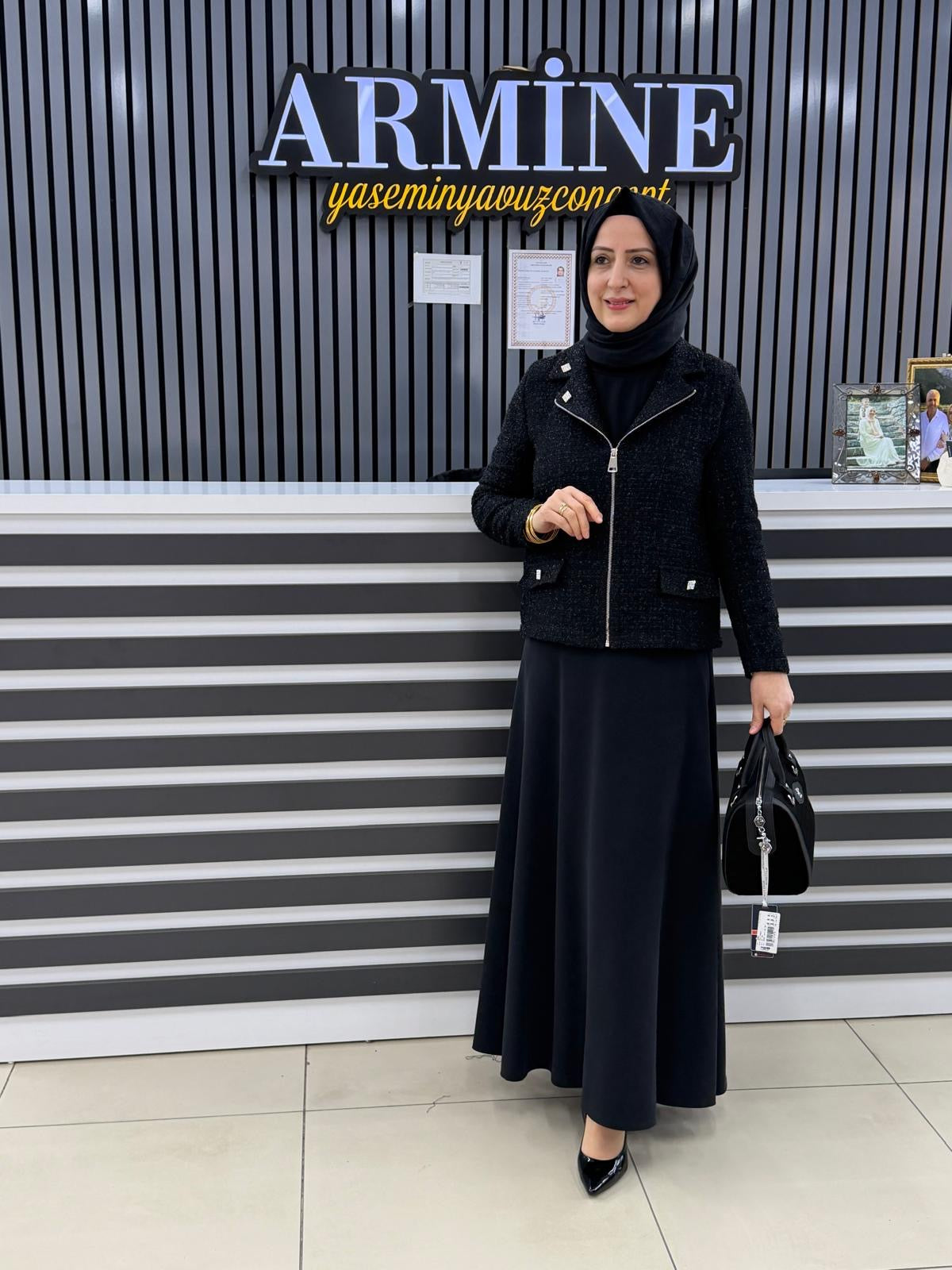 Ahi Ceketi simli etekli takim 11157