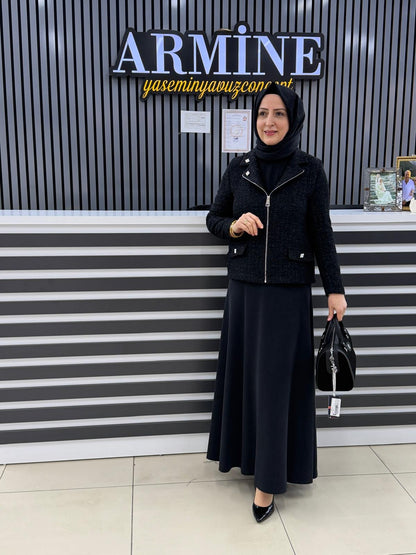 Ahi Ceketi simli etekli takim 11157