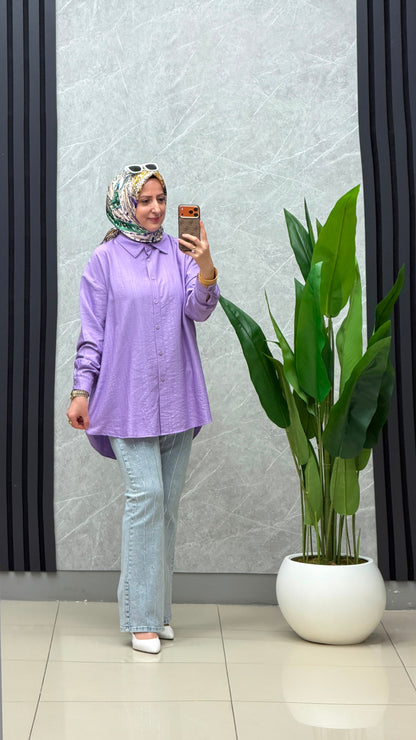 Kado Oversize Rahat Kalıp Gömlek kod:262244