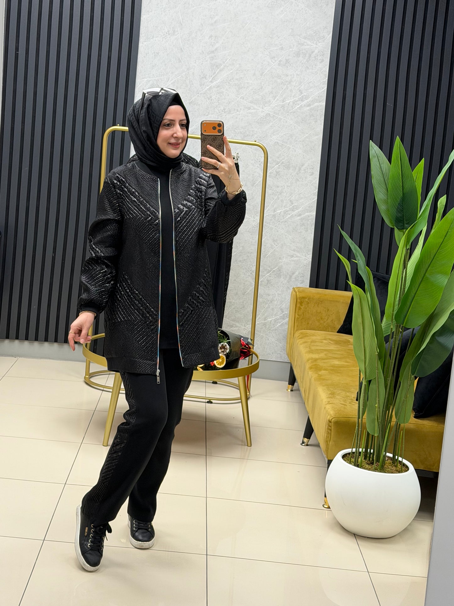 Pureva jakar çeketli bonber çeketli 3 lü takım